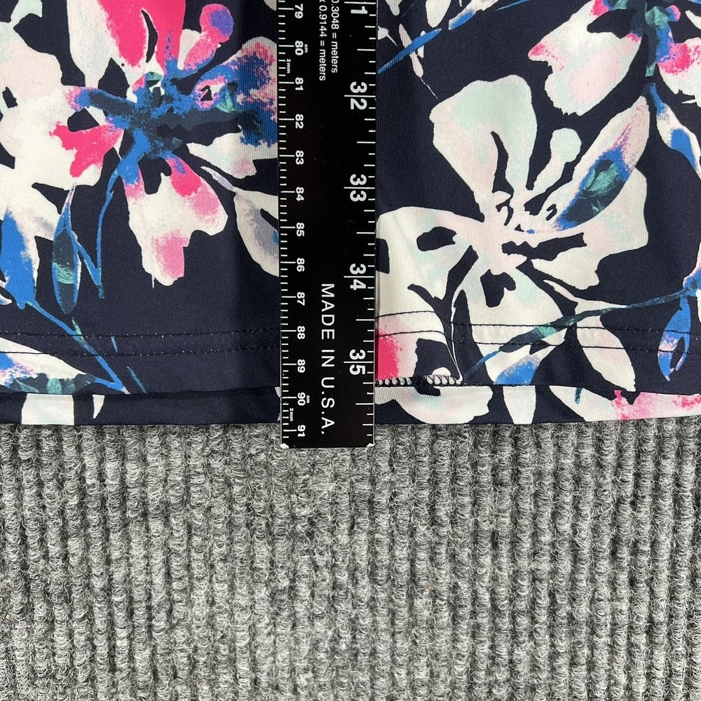 Jofit Navy Floral Sleeveless Polo Dress with Pink & White Accents - Picture 9 of 16
